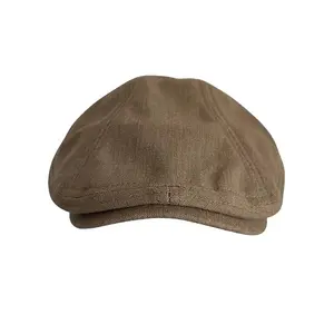 Nhà Máy Tùy Chỉnh Newsboy Phong Cách Hat Thời Trang Thoáng Khí Giản Dị Linet Bông Beret Ivy Mũ