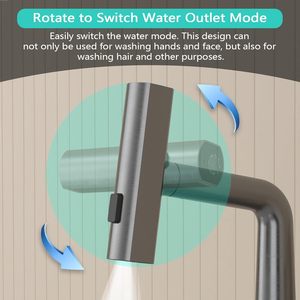 Modern Premium Brass Pull-Down Faucet for <strong>Bathroom</strong> Sink Single Handle <strong>Retractable</strong> Rain <strong>Shower</strong> <strong>Head</strong> Flexible Made Durable - Product Image 3