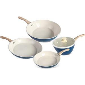 Tùy chỉnh không dính gốm nhôm <span class=keywords><strong>Cookware</strong></span> <span class=keywords><strong>Set</strong></span> không dính chảo Fry Pan Sauce Pan và Chảo Pan nhà nấu ăn thiết lập - Product Image 1