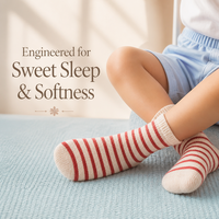 Chaussettes de nuit pour enfants à rayures pastel, en coton peigné 32S, six couleurs, chaussettes de nuit douces en Lycra extensible, tricotées à la machine sans couture