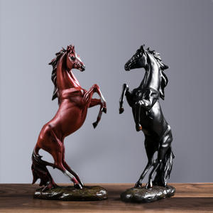 Figurine en résine de cheval au galop majestueux - Décoration équestre moderne pour la maison et pièce d'appoint - Product Image 4