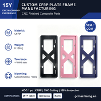 Support de plaque d'immatriculation en fibre de carbone véritable 3K pour moto, cadre de protection en fibre de carbone pour plaque d'immatriculation