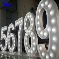 Hongsen Vente en gros de lettres et chiffres lumineux LED, lettres de marquee, décoration de mariage, grands chiffres de marquee 3ft 4ft 5ft