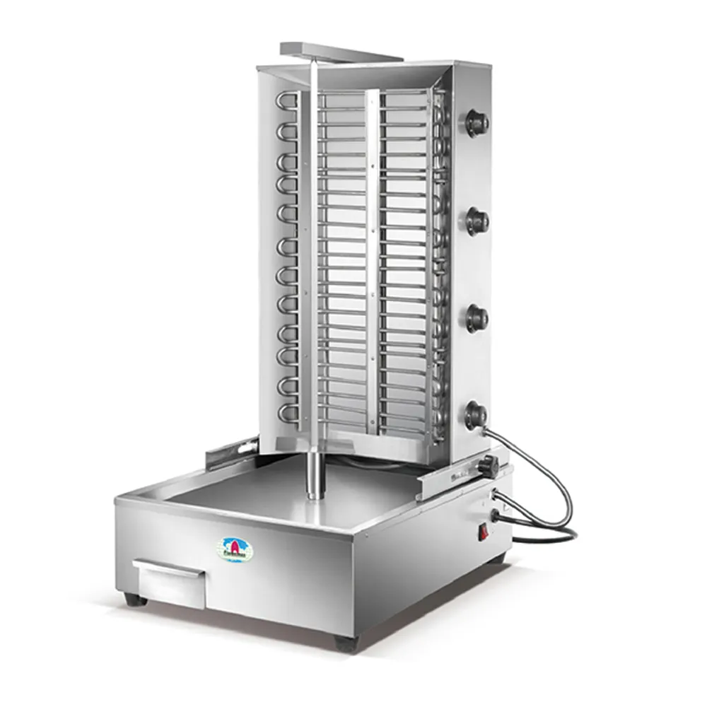 HEV-891 4 तत्वों के साथ वाणिज्यिक बिजली shawarma पूर्वोत्तर क्षेत्र विकास विभाग कबाब मशीन उच्च दक्षता