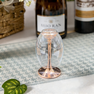 <span class=keywords><strong>Verre</strong></span> à vin en <span class=keywords><strong>plastique</strong></span> PET de 14 oz avec tige or rose, gobelet jetable <span class=keywords><strong>réutilisable</strong></span> incassable, directement de l'usine, sans BPA - Product Image 5