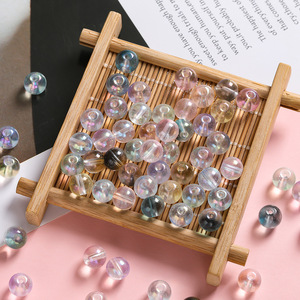 Dreamy Glass Transparent Colored Beads 4-8mm Round Loose Beads For Bracelet Making <b>Crystal</b> Lampwork Glass Jewelry Accessories - Product Image 3