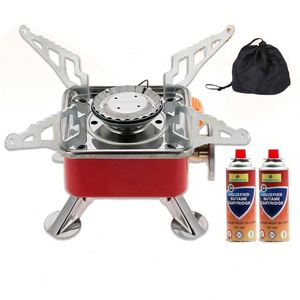 Réchaud à gaz portable mini pour le camping et la randonnée en plein air avec pot - Product Image 3