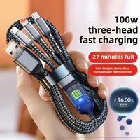 Câble USB de charge rapide universel 5A LED lumineux de nuit 100W en cuivre pur pour téléphone portable USB Type-C Android - Usine 3 1