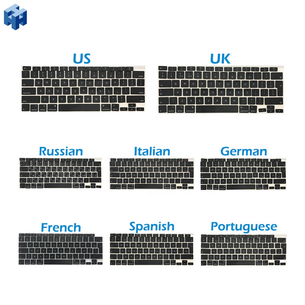 Новый ноутбук A2179 US RU FR GER SP Keycaps Azerty для Macbook Air 13 "A2179 ремонт клавиатуры 2020