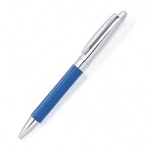 High Quality Custom Logo Metal Business Ballpoint <b>Pen</b> Laser Engraved Silk Printed Twisted Leather Design for Writing - Product Image 6