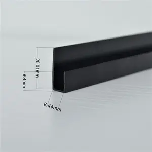 pvc plastic extrusion U profile data strip for market shelf