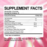 Gummies de Maca Amaz OEM pour l'exportation transfrontalière, exclusivement pour les usines, améliorent l'élasticité des fesses, rehaussement des hanches, haute qualité, pour adultes