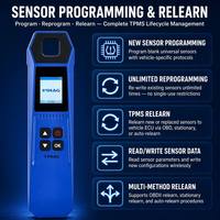 Herramienta de Servicio TPMS UDIAG T10 de Doble Frecuencia 315/433MHz, Activación y Programación de Sensores, Escáner TPMS para Autos, Camionetas y SUV