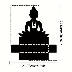 เตาเผาธูปพระพุทธรูปโลหะพับได้พร้อมที่ไล่ยุง - งานศิลปะตกแต่งแบบอาร์ตเดโค ทนทาน เหมาะสำหรับการทำสมาธิ ใช้ในบ้าน โยคะ สปา รอมฎอน - Product Image 4