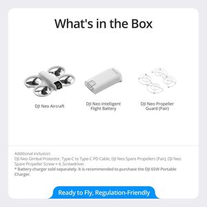 Para <span class=keywords><strong>DJI</strong></span> Neo <span class=keywords><strong>Mini</strong></span> 4K UHD Camera Drone para adultos 135g Self-Flying Palm Takeoff Subject Tracking QuickShots estabilizado incorporado - Product Image 6