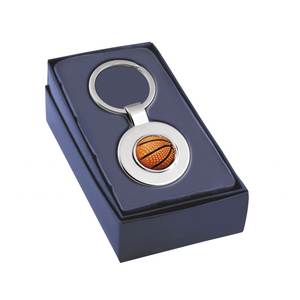 Porte-clés de basket-ball avec design en métal lisse au dos pour les fans de sport - Product Image 3