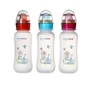 热销产品10盎司BPA免费婴儿奶瓶带拨浪鼓婴儿奶瓶