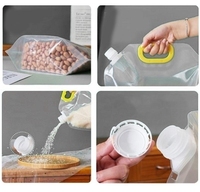 Sac à bière à fond plat en PET/PA/PE, grande capacité, réutilisable, recyclable, taille personnalisée, avec bec verseur, transparent, design pliable, pour lait et sushis