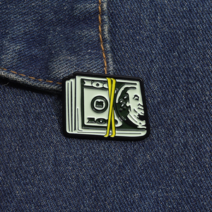 Broche Esmaltado de Dólar Símbolo de Dinero Cartera Generador de Dinero Completamente Cargado Bolsa de Dinero de Dibujos Animados Insignia de Metal Pines de Solapa para Ropa Joyería Regalo para Amigo - Product Image 2