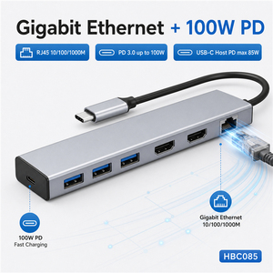 Hub <span class=keywords><strong>USB</strong></span> <span class=keywords><strong>C</strong></span> 7 en 1, 4K 60Hz HDMI DP, Gigabit Ethernet RJ45, 100W PD, Adaptador Multipuerto Tipo <span class=keywords><strong>C</strong></span> para MacBook - Product Image 5
