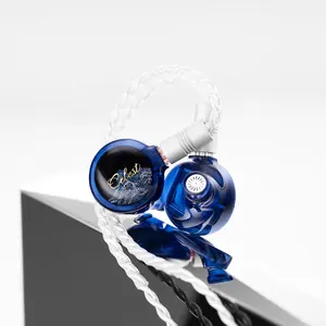Celest Universal Detachable Wove Wired Earphone Hifi 3.5 Mm Wired Gaming In Ear Headphone Waterproof Accessories Iem Earphone