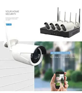 Sécurité à domicile sans fil 1080p hd ip nvr système de caméra de surveillance camara de seguridad 4ch wifi système de caméra de sécurité nvr