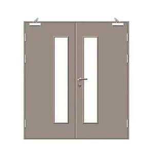 Puertas de salida de incendios comunales con clasificación de fuego de entrada de acero inoxidable modernas personalizadas Metal exterior insonorizado con superficie terminada - Product Image 4