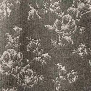 Tessuto in ciniglia tinto in filo jacquard, <span class=keywords><strong>oscurante</strong></span>, con motivi floreali tropicali verdi, 100% poliestere, per tappezzeria e decorazioni per la casa - Product Image 2