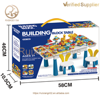284 pièces bricolage créatif assemblage bloc de construction Table avec jouet éducatif fonction éducative précoce pour jouer