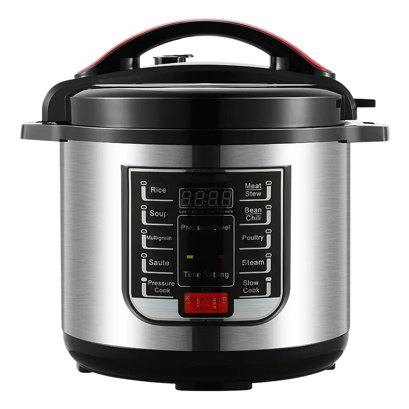 Source manufacturer 6L 5L 1000W 70kPa Multifunctional Digital Display Non Stick Stainless pressure cooker broasted chicken