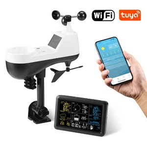 Station météo intérieure solaire 2026 la plus récente avec écran couleur de 7,5 pouces, compatible Tuya WiFi, jauge de pluie et anémomètre - Product Image 2