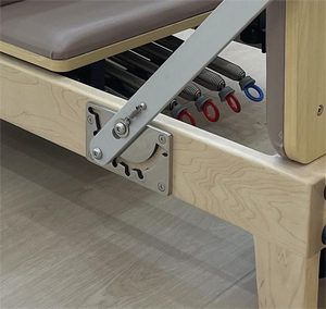 <span class=keywords><strong>Venta</strong></span> comercial de fábrica, conjunto de reformadores de marco de madera sólida importada, reformador plegable portátil, máquinas de Pilates plegables - Product Image 4