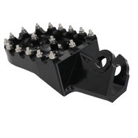 Pedal pijakan kaki sepeda motor aluminium CNC, untuk CT125 hitam