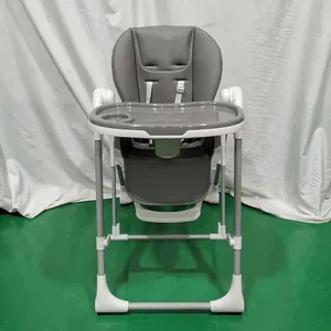 Cadeira balanço elétrica de plástico para bebê, atacado, dobrável e portátil, cadeira alta