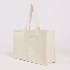 Good Quality Square Katsa Tote <b>Bag</b> Plain Coton Bio Simple Tote <b>Bag</b> With Chain - Product Image 2
