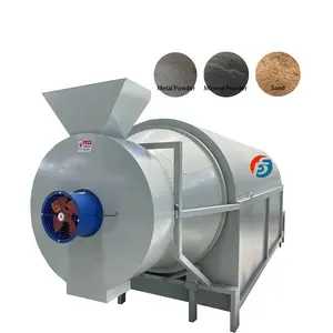 Secador de tambor rotatorio de polvo mineral de polvo metálico equipo de secado de arena secador de tambor rotatorio