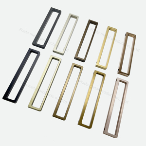 Meubles en gros classique en aluminium minimaliste noir mat serrure intérieure poignées de porte en bois - Product Image 4