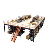 Étagère de mezzanine 3/2 personnalisable HONGXIN, robuste, sans boulons, en acier laminé à froid, avec revêtement en poudre, protection contre la corrosion