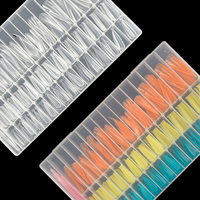 395 Pièces Formes Carrées Françaises Translucides Double Usage pour Gel de Construction Rapide, Moules d'Extension d'Ongles, Formes Supérieures pour Polygel