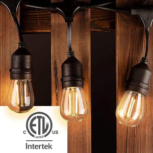 Guirlande lumineuse LED extérieure dimmable de 14,6 m (48 pi) avec ampoules Edison vintage incassables pour Noël, qualité commerciale - Product Image 3