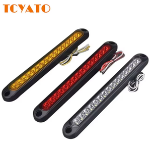TCYATO 10 pouces <span class=keywords><strong>LED</strong></span> Truck Tail Brake Light New Rear Stop Signal Lamp Indicateur <span class=keywords><strong>pour</strong></span> voiture et <span class=keywords><strong>remorque</strong></span> 12-24V Lorry 15 LEDs - Product Image 1