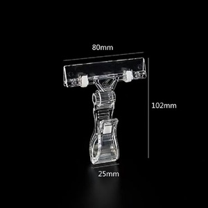 Supermarket Plastic Rotatable Sign <b>Clip</b> Merchandise Price Tag Holder Display Label <b>Clip</b> - Product Image 5