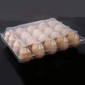 Recipientes de ovos para 20 furos, vendas diretas de fábrica, embalagem transparente de ovos de plástico
