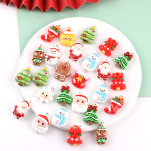Adornos de Resina Navideños de Colores Surtidos, Adornos de Plástico para Manualidades, para Llaveros y Decoraciones DIY - Product Image 4