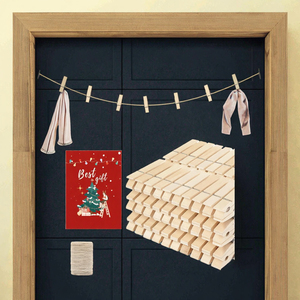 Ensemble de cintres en bois de qualité supérieure et pinces à linge – Écologique, durable et multifonctionnel – Essentiels pour le salon - Product Image 3