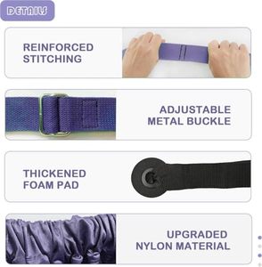 Hamaca de Yoga Elástica y Flexible Ajustable, Cuerda de Suspensión Multifuncional Personalizable para Yoga Aéreo con Anclaje - Product Image 5