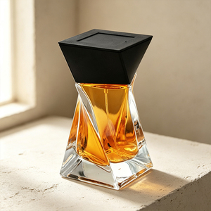 Botella de Perfume de Vidrio Irregular de 75 ml con Logotipo Personalizado, Envase de Fragancia Vacío de Lujo con Caja Negra para Marcas de EE. UU. y Francia - Product Image 2