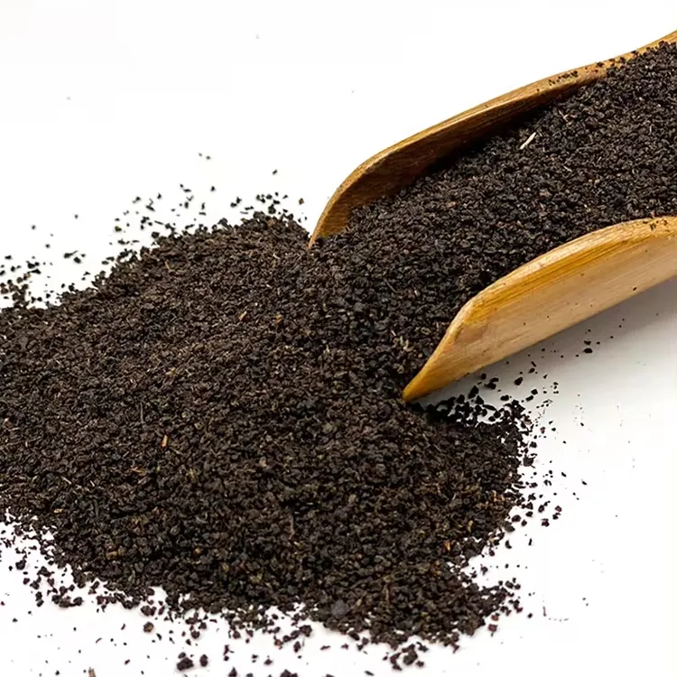 Pemasok teh hitam ceylon gelap ctc granulated sri lanka dengan rasa