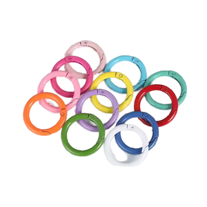 Anneau de type boucle à ressort robuste de 33 mm, technique de placage coloré, pour bijoux DIY, accessoires de sacs à bagages, type spécial - Product Image 1