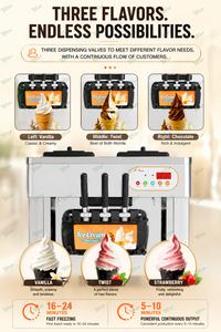 Machine à glace molle WICE haute performance et efficacité 20-22L/h, conception monobloc, refroidissement efficace MQL20AN, production à haute capacité - Product Image 4